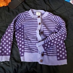 Lands End Purple Cardigan